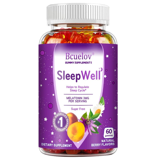 Sleep Gummies - Fight Insomnia, Support Immunity, Relieve Stress - With Melatonin Extract