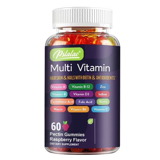 Multivitamin Gummies - with Biotin and Antioxidants for Hair, Skin & Nails, Immune Support - 60 Gummies